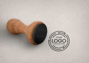 Free PSD rubber stamp mockup